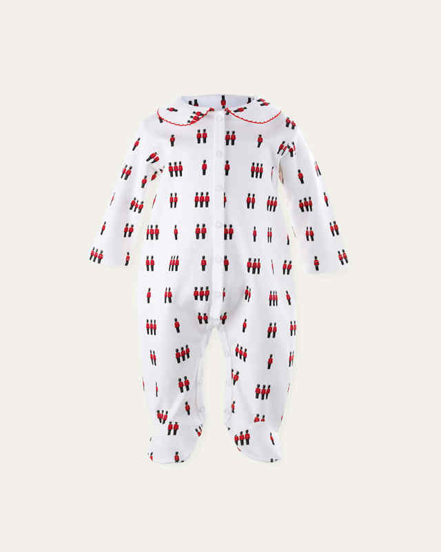 Boy's Royal Guards Footed Coverall, Size Newborn-12